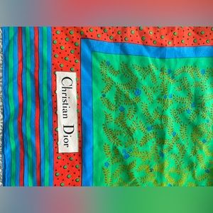Gorgeous vintage Christian Dior Silk Scarf
